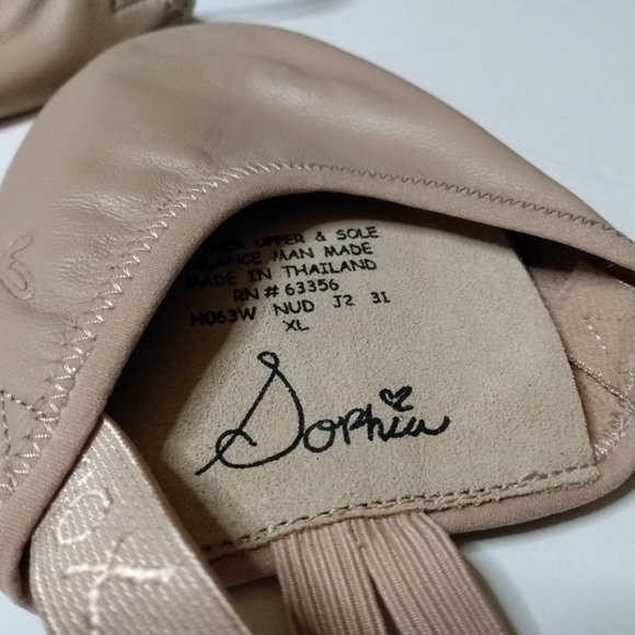 Capezio Sophia Lucia Leather Pirouette Lyrical Dance Half-Shoes Size XL - Picture 7 of 8